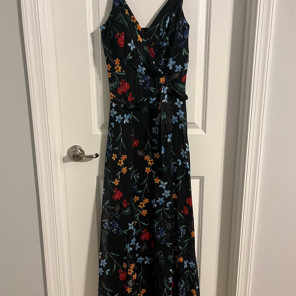 Floral Black Maxi Dress
